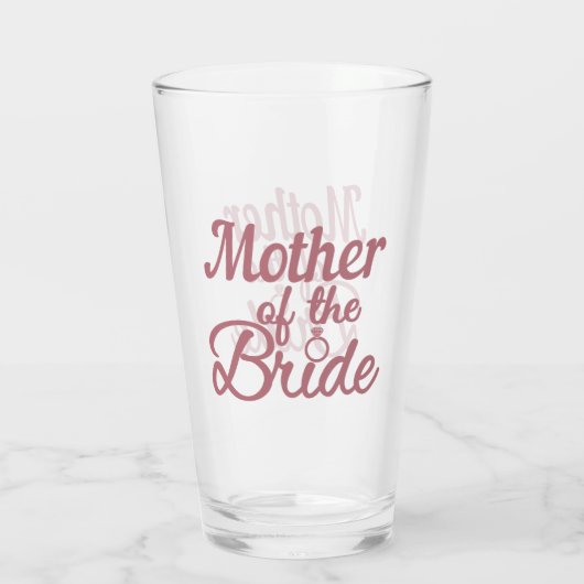 Moeder van de bruidduwhuwelijk glas (Achterkant)