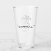 Moeder van de bruidegom aangepaste bruiloft glas (Achterkant)