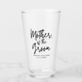 Moeder van de bruidegom aangepaste bruiloft glas (Voorkant)