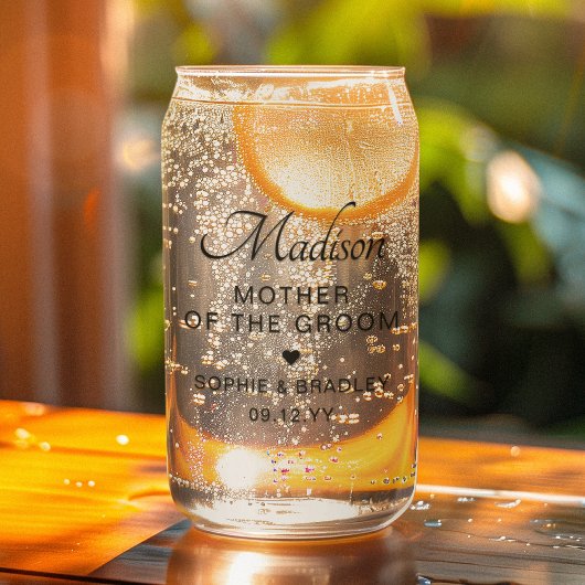 Moeder van de bruidegom aangepaste gepersonaliseer blikvorm glas