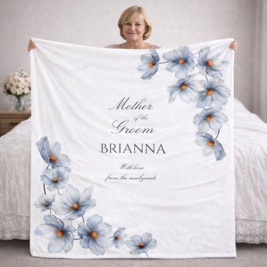 Moeder van de bruidegom Anemone bloemstuk bruiloft Fleece Deken