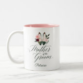 Moeder van de Bruidegom | Aquarel Bloemige Hoge Ha Tweekleurige Koffiemok (Links)