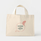 Moeder van de bruidegom Art Nouveau Roze Vlinder Mini Tote Bag (Voorkant)
