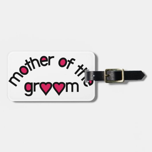 Moeder van de Bruidegom Bagagelabel (Voorkant horizontaal)