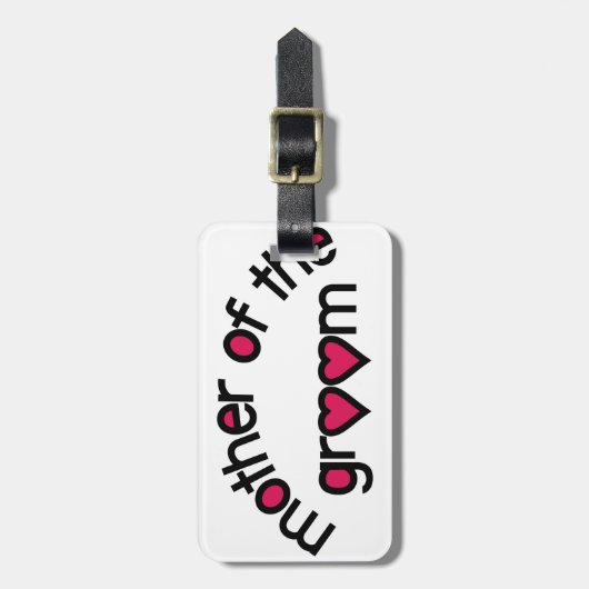 Moeder van de Bruidegom Bagagelabel (Voorkant verticaal)