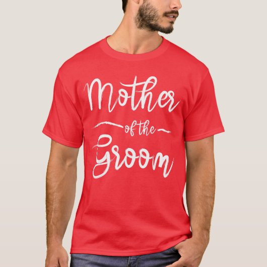 Moeder van de bruidegom bijpassende bruidsmeisjes  t-shirt (Voorkant)