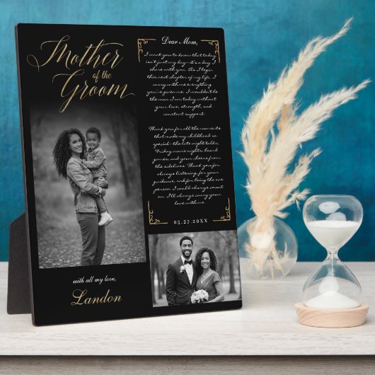 Moeder van de bruidegom Black Photos Wedding Keeps Fotoplaat (Zijkant)