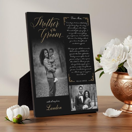 Moeder van de bruidegom Black Photos Wedding Keeps Fotoplaat