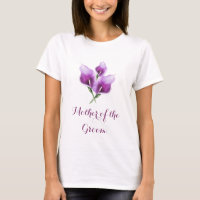 Moeder van de bruidegom Bloemen Paarse Calla Lily