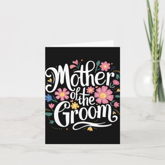 Moeder van de bruidegom Bloemen van Bruid voor Huw Kaart (Voorkant)
