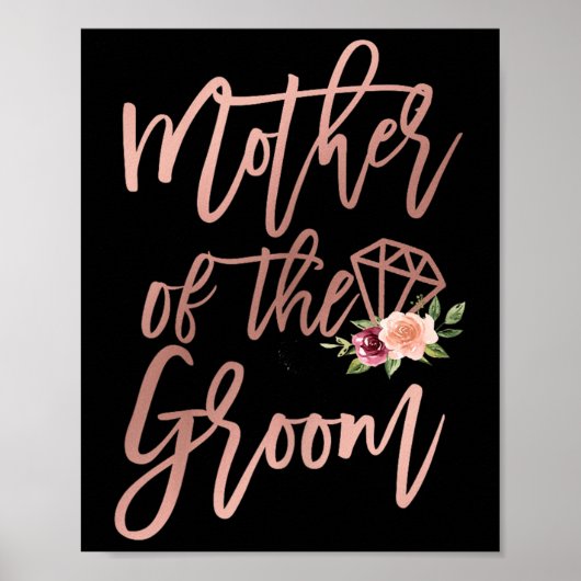 Moeder van de bruidegom Bloemen van Bruid voor Huw Poster (Voorkant)