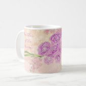 Moeder-van-de-bruidegom boog Boeket Sunset Rose Koffiemok (Voorkant links)