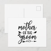 Moeder van de bruidegom briefkaart (Voorkant / Achterkant)