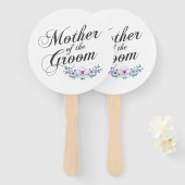 Moeder van de bruidegom bruiloft | Handventilator Handwaaier (Voorkant en achterkant)