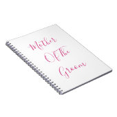 Moeder van de bruidegom bruiloft roze eenvoudige c notitieboek (Rechterzijde)