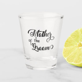Moeder van de bruidegom bruiloft shot glas
