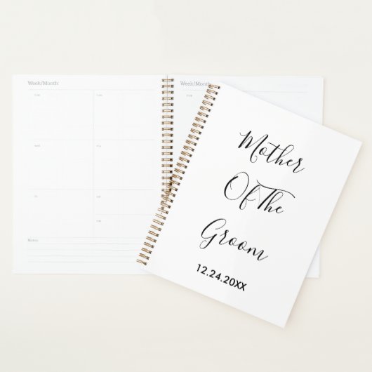 Moeder van de bruidegom bruiloften eenvoudige cade planner (Display)