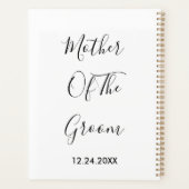 Moeder van de bruidegom bruiloften eenvoudige cade planner (Achterkant)
