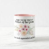 Moeder van de Bruidegom Dank Je Wel Bloemen Mok (Midden)