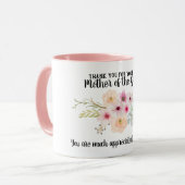 Moeder van de Bruidegom Dank Je Wel Bloemen Mok (Voorkant links)