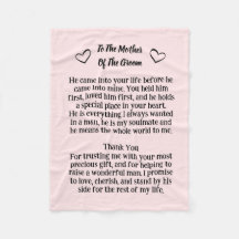 Moeder van de bruidegom deken bruiloft aandenken c