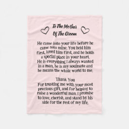 Moeder van de bruidegom deken bruiloft aandenken c