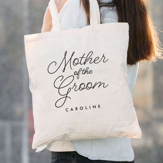 Moeder van de bruidegom Eenvoudige bruiloft kallig Tote Bag