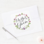 Moeder van de bruidegom Elegant Krans Sticker Seal (Envelop)