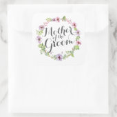 Moeder van de bruidegom Elegant Krans Sticker Seal (Tas)