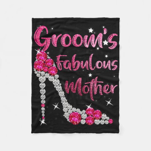 Moeder van de bruidegom Fabulous Happy Huwelijk Tr Fleece Deken (Voorkant)