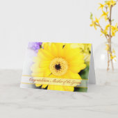 Moeder van de bruidegom Felicitatiekaart met bloem Kaart (Gele Bloem)