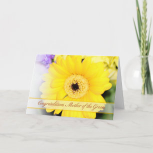 Moeder van de bruidegom felicitaties kaart met blo