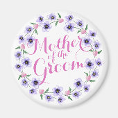 Moeder van de bruidegom Floral Wedding Magnet (Voorkant)