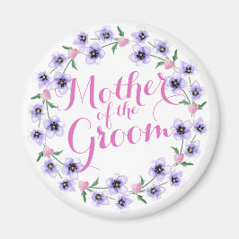 Moeder van de bruidegom Floral Wedding Magnet