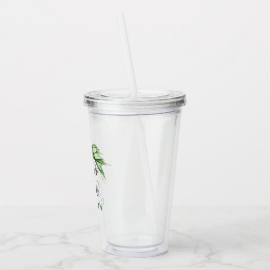 Moeder van de Bruidegom Foliage Persoonlijk Acryl Drinkbeker (Links)