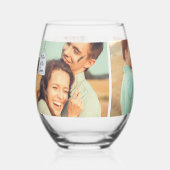 Moeder van de bruidegom Fotocollage Wijnglas Zonder Voet (Voorkant)