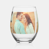 Moeder van de bruidegom Fotocollage Wijnglas Zonder Voet (Links)