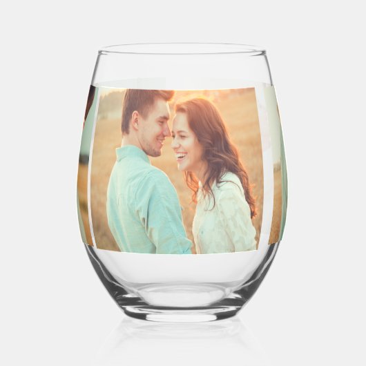 Moeder van de bruidegom Fotocollage Wijnglas Zonder Voet (Links)