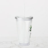 Moeder van de bruidegom gebladerte gepersonaliseer acryl drinkbeker (Rechts)