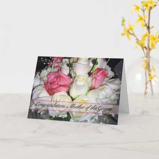 Moeder van de bruidegom gefeliciteerd kaart (Gele Bloem)