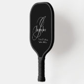 Moeder van de bruidegom Gift Classy Monogram Scrip Pickleball Paddle (Links)