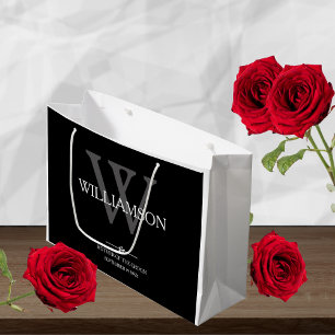 Moeder van de bruidegom Gift Monogram Elegante bru Groot Cadeauzakje