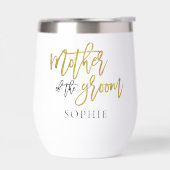 Moeder van de bruidegom Gift Naam Zwart Goud Glitt (Links)