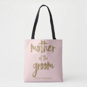 Moeder van de bruidegom Glitter Blush Pink Tote Bag (Voorkant)