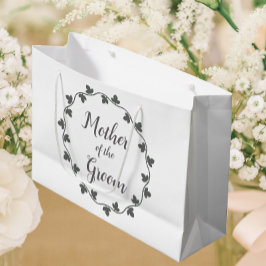 Moeder van de bruidegom Grey Ivy Krans bruiloft Groot Cadeauzakje