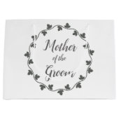 Moeder van de bruidegom Grey Ivy Krans bruiloft Groot Cadeauzakje (Voorkant)