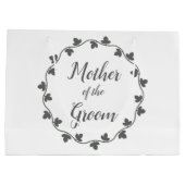 Moeder van de bruidegom Grey Ivy Krans bruiloft Groot Cadeauzakje (Achterkant)