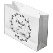 Moeder van de bruidegom Grey Ivy Krans bruiloft Groot Cadeauzakje (Voorkant Gekanteld)