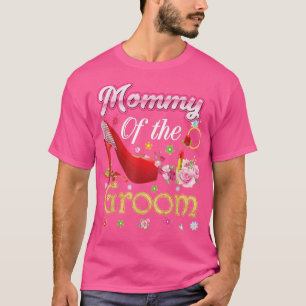Moeder van de bruidegom Happy Huwelijk Bloem Roze T-shirt