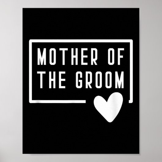 Moeder van de bruidegom hart mam bruiloft vrijgeze poster (Voorkant)